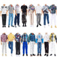E-Ting 10-Item Fashion Pack = 5 Sets Casual Clothing Outfit +5 Pairs Shoes For Doll Random Style (Daily Suit + Green Bomber Jacket + Swimwear)