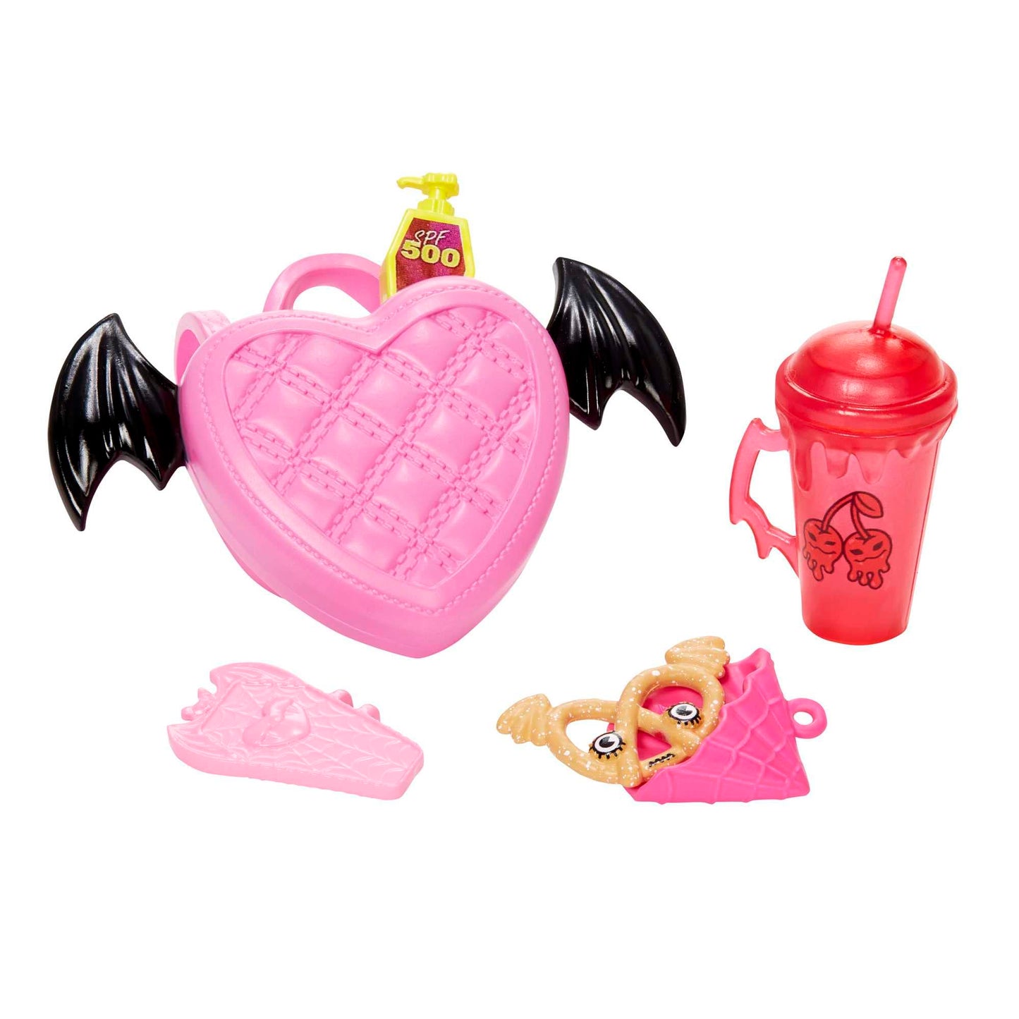 Monster High Draculaura Fashion Doll, Pink & Black Hair, Includes Accessories & Pet Bat, Model HHK51, Multicolor
