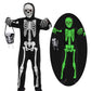 qqpouc Halloween skeleton costume kids glow in the dark skeleton costume on both sides Skuller candy bag for boys and grils