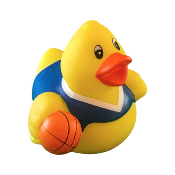 3' Basketball Rubber Duck [Sealed Hole, No Mildew] - Baby Safe Bathtub Bathing Toy