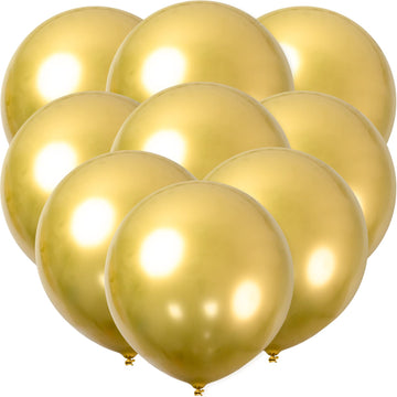 30Pcs Gold Balloons 18 Inch Large Gold Metallic Chrome Balloons Big Latex Balloons For Christams Birthday Wedding Baby Shower Party Decorations