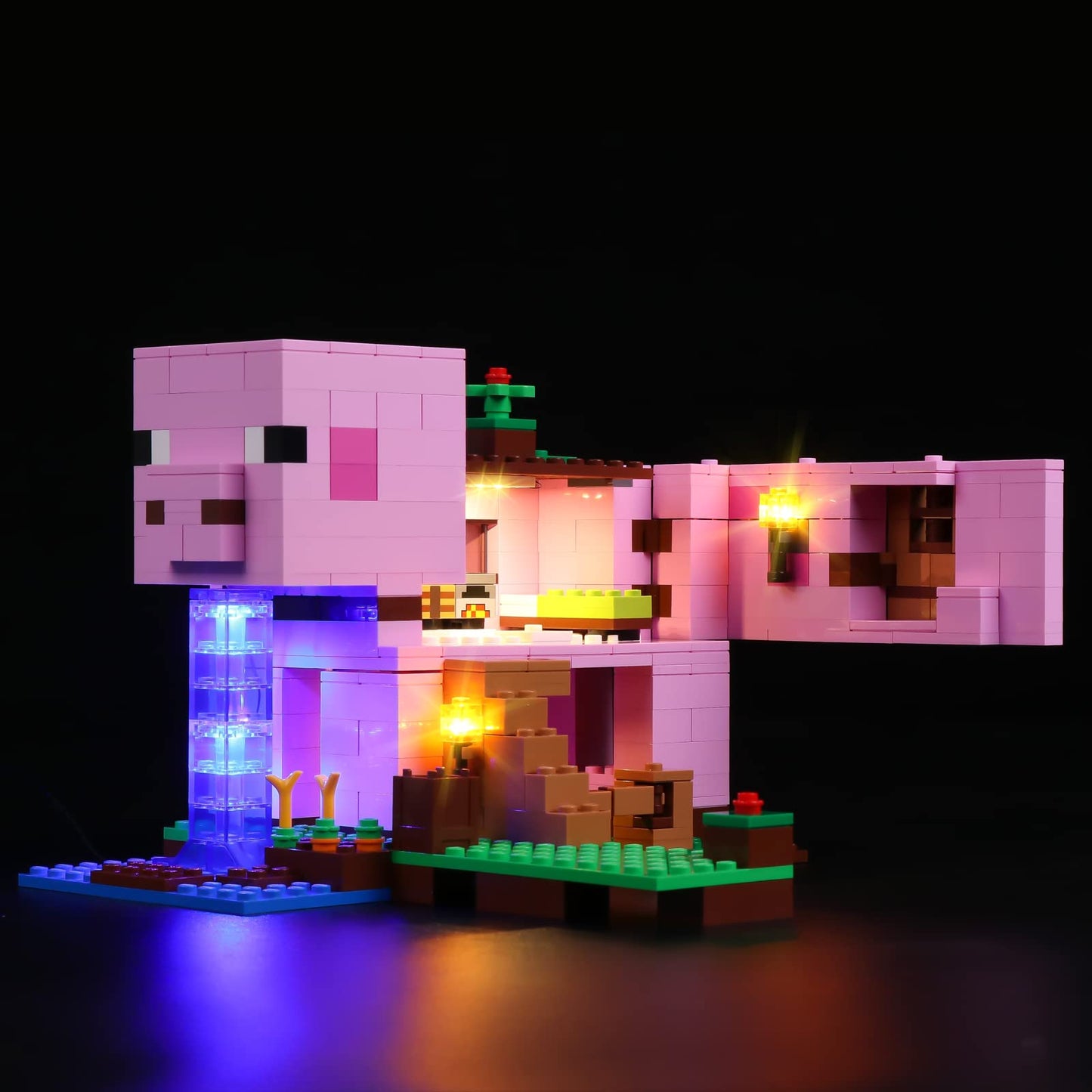 Rorliny Led Light Kit For Lego Minecraft The Pig House 21170 Building Set, Lighting Set Compatible With Lego 21170 (Lights Only,