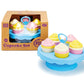 Green Toys Cupcake Set - 16 Piece Pretend Play, Motor Skills, Language & Communication Kids Role Play Toy. No BPA, phthalates, P