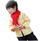 Little Boys Dragon Tang Coat Long Sleeve Chinese Clothing Children Costumes Boy Jackets Outfit Tops (Yellow, 4)