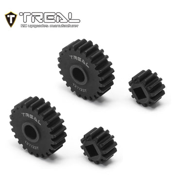 Treal Scx10 Iii/Capra Portal Gears 12/23T Harden Steel Gears Compatible With Axial 1/10 Scx10 3 Capra(12T/23T)