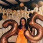 40 Inch Dark Brown 1 Balloon For First Birthday, Coffee Brown 1St Number Balloons Birthday Decorations For Girl Boy Kids Toddler