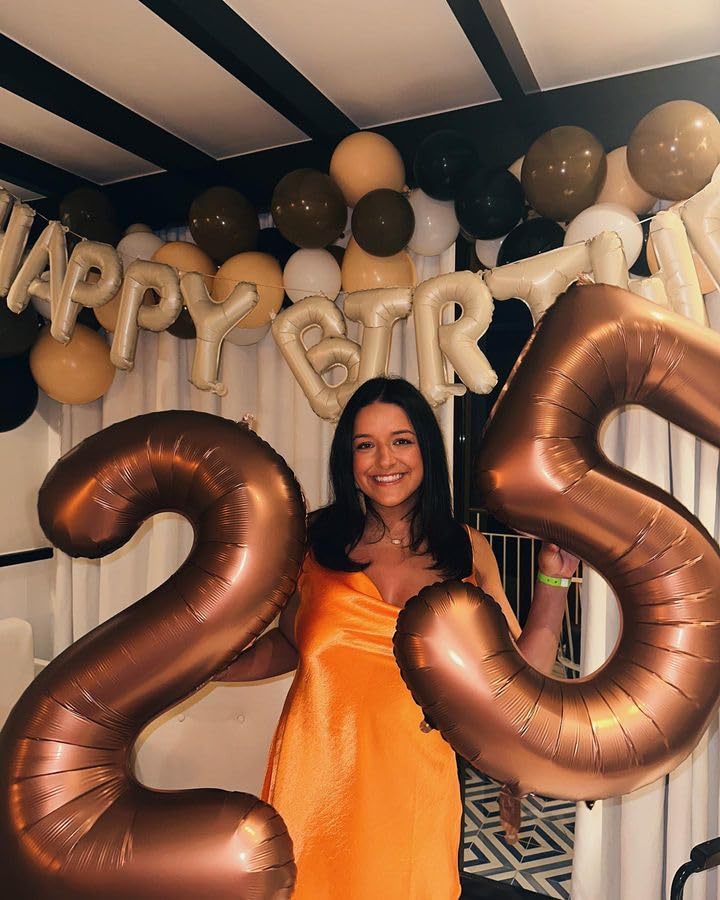 40 Inch Dark Brown 1 Balloon For First Birthday, Coffee Brown 1St Number Balloons Birthday Decorations For Girl Boy Kids Toddler