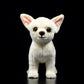Tiny Heart Simulation Chihuahua Puppy Soft Stuffed Plush Toy 10' Long, Cute Realistic Chihuahua Plush Stuffed Animals Gifts For Kids