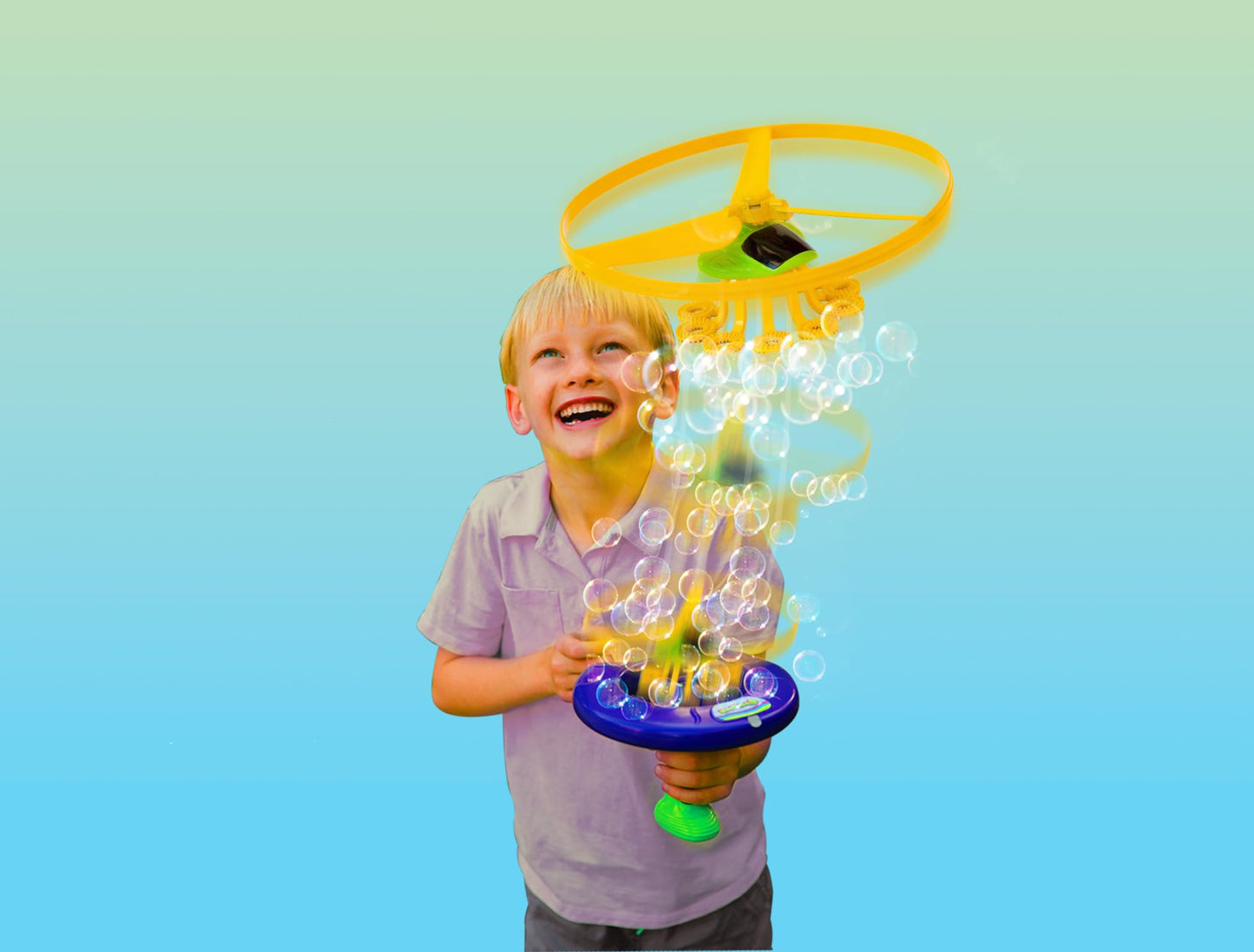 Gazillion Bubbles - Sky Bubbles Bubble Launcher - 4Oz. Bottle Of Solution Included - Perfect For Parties & Playtime - Ages 3 And Up