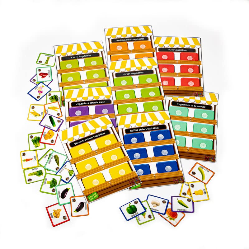 Monkey Minds Sorting Mats Know Your Vegetables Early Educational Toy and Learning Activity//Concept of identication, categoriza