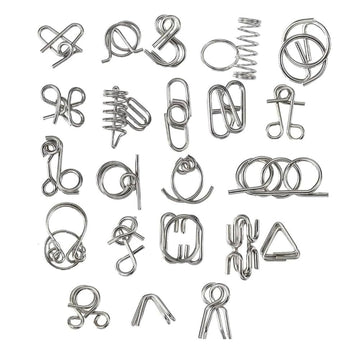 Famous Quality Mind Challenging Game - Brain Teasers Metal Wire Puzzle - Best Toys For Gifts, Party Favors, Prizes, Disentanglem