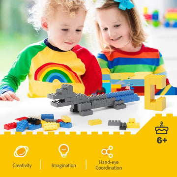 Unirolic Classic Building Bricks, 100 Piece 2X4 Building Blocks Stem Creative Building Toys Compatible With All Major Brands, Moc Building Bricks Diy Play Set For Kids(Multicolored)