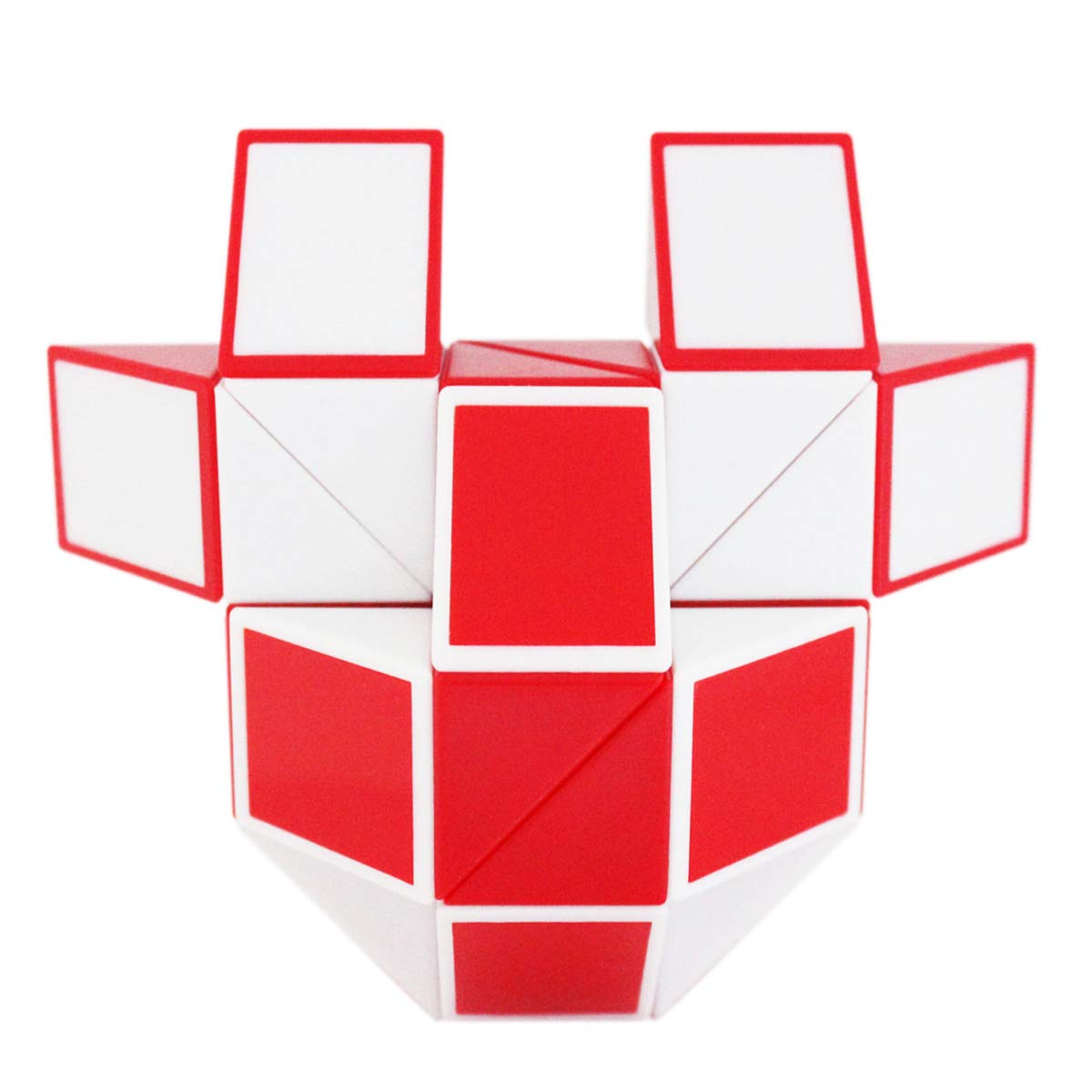 Mipartebo Magic Snake Cube Twist Puzzle 36 Wedges Large Size Twist Fidget Snake Toys Gift Party Favors Game Goodie Bag Fillers For Kids Adults Teens Red