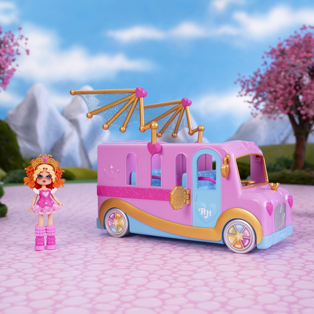 Royale High Bus & Glam Closet - (1) Exclusive Doll, On-The-Go Glam Closet, Moveable Wings, Working Wheels And Room For 4 Friends
