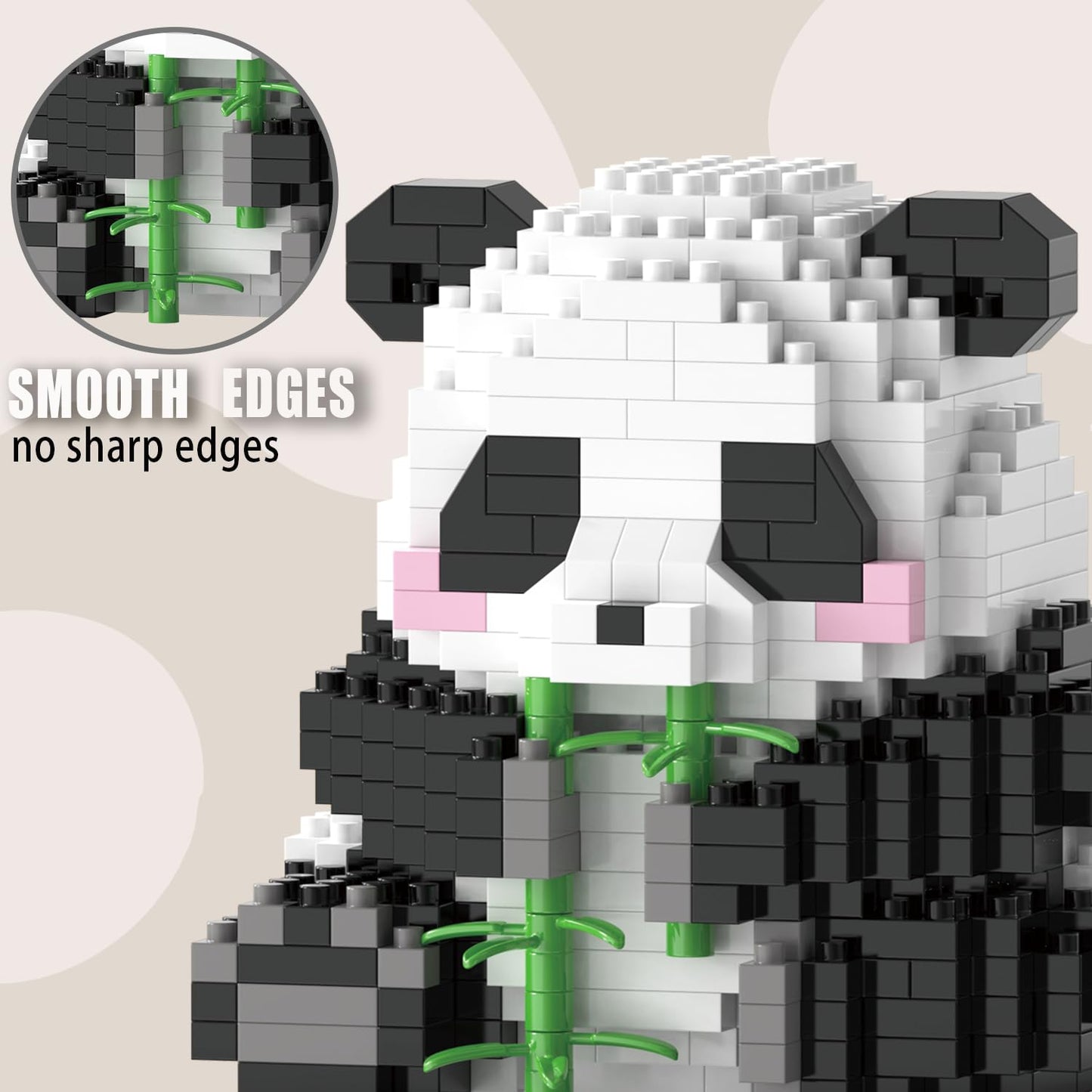 Mjddja Mini Building Blocks- Bamboo Panda, Party Favors- Micro Blocks Panda Toy For Kids 6 7 8 9 10+, Mini Blocks Building Sets