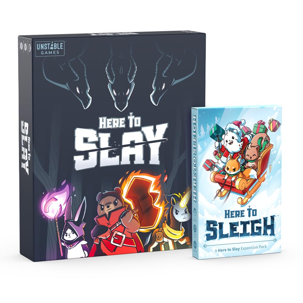 Unstable Games Here to Sleigh Holiday Expansion Pack - One Size, Cardboard, Model 6981-HS-EXP1, White/Black