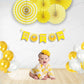Untumble Half Birthday Decoration Kit  Half Way Around The Sun Banner, Yellow Paperfans & Balloons For Baby Boy & Girl  Pack