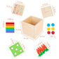 Wooden Montessori Toys For 1 2 3 Year Old Baby Gifts,Play Kit Box Includes Carrot Harvest Games, Montessori Coin Box For 6-12 Months And Fine Motor Skills Toys For 1 Year Old (3-In-1)