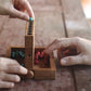 Wooden 4 in-Row Game (Travel Set) | Wood Connect Line Game Traditional Family Board Games | Strategy Game | Classic Table Game enhanced Handmade Unique Gift & Table Accent