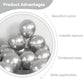 120Pcs 5 Inch Metallic Silver Balloons, Metallic Chrome Silver Latex Balloons, Mini Small Balloons For Birthday Wedding Party De