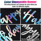 Tatuo Iridescent Happy Birthday Banner Sign Shiny Happy Birthday Banner Changeable Garland Bunting Decoration, Iridescent Party