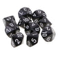 Yiotfandoll 10PCS Polyhedral D10 Dice Acrylic 10 Sided Game Dice for RPG MTG DND Dice Table Games (Black)