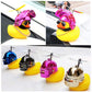 Wonuu Rubber Duck Car Decorations Cute Yellow Duck Car Dashboard Ornaments With Propeller (W-Pink)