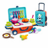 Kids Pretend Play Kitchen Set with Rolling Suitcase | 16Piece Cooking Toy Set | Portable Kitchen Chef Playset