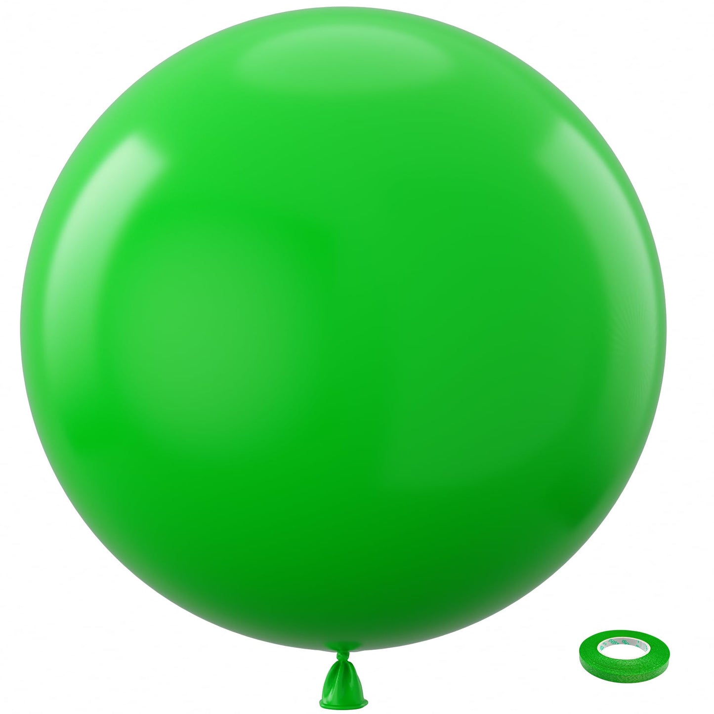 Bezente Green Giant Balloons 36 Inch - 8 Pack Jumbo Green Balloons Large Round Light Green Latex Balloons For Birthday Baby Show