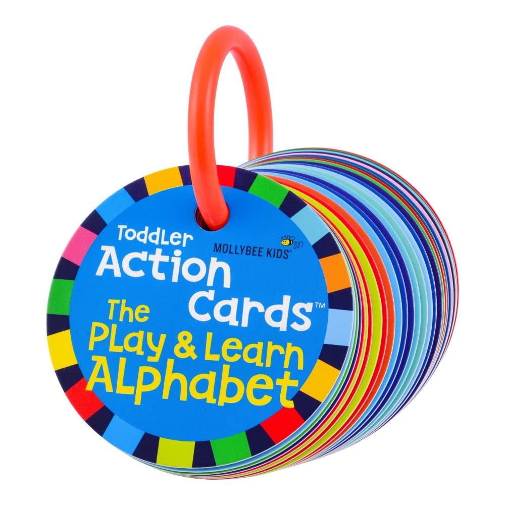 Mollybee Kids Toddler Action Cards The Play And Learn Alphabet - A Learning Letters Toddler Activity Game, Ages 2+,