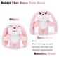 Bunny Plush Toy Stuffed Animal Funny Rotating Head Rabbit Plush Pillows Toy Cute Sensory Soft Stuffed Animals Doll That Show You