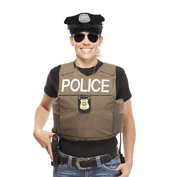 Timisea Police Accessories Kit Police Pretend Play Costume Dress Up Police Hat Handcuffs Police Officer Costume For Kids