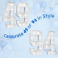 Marquee Numbers Large 49Th-Birthday Decorations: 4Ft Light Up Number Party Decor 49 Year Old Women And Men 94Th Birthday Decorat