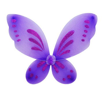 Nenmatte Fairy Girls Wings,Butterfly Wing For Birhday Party,Sparkle Angel Wings Halloween Costume Dress Up (Purple)