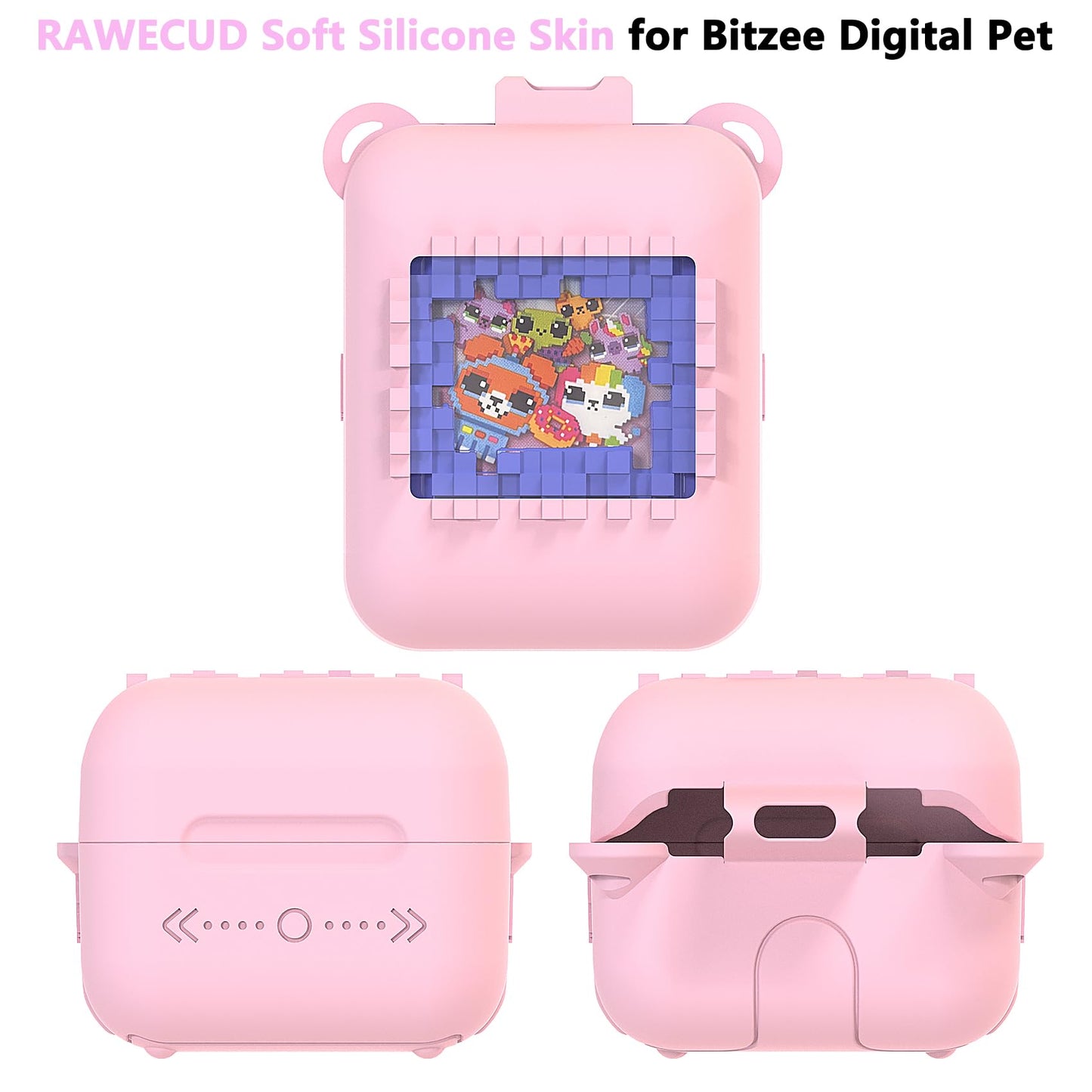 Silicone Case For Bitzee Original Interactive Toy Digital Pet With 15 Animals, Protective Skin Cover For Bitzee Original Virtual Electronic Digital Pet Accessories(Case For Bitzee Orginal) (Pink)