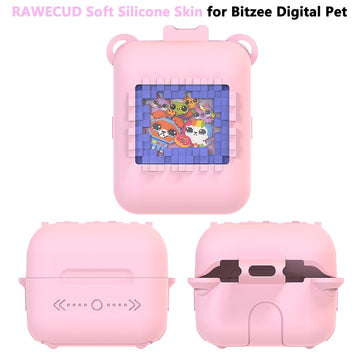 Silicone Case For Bitzee Original Interactive Toy Digital Pet With 15 Animals, Protective Skin Cover For Bitzee Original Virtual Electronic Digital Pet Accessories(Case For Bitzee Orginal) (Pink)