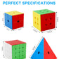 CFMOUR Speed Cube Set - Moyu Meilong 2x2, 3x3, 4x4 | Stickerless ABS Magic Cubes for Kids & Adults | Brain Teaser
