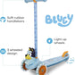 Voyager Bluey 3D Kick Scooter for Kids, 3-Wheel Light Up, Anti-Slip Deck, Lean to Steer, 75 LB Limit, Ages 3+