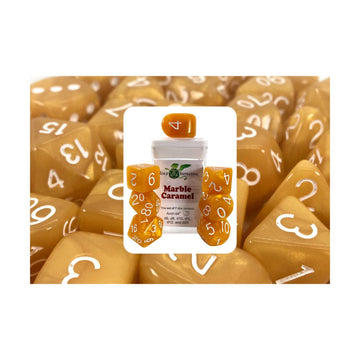 R4I Dice W/Arch'D4: Marble - Caramel (7)