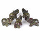 Carved Natural Dragon Blood Jasper Gemstone Elephant Healing Guardian Statue Figurine Crafts 2 Inch