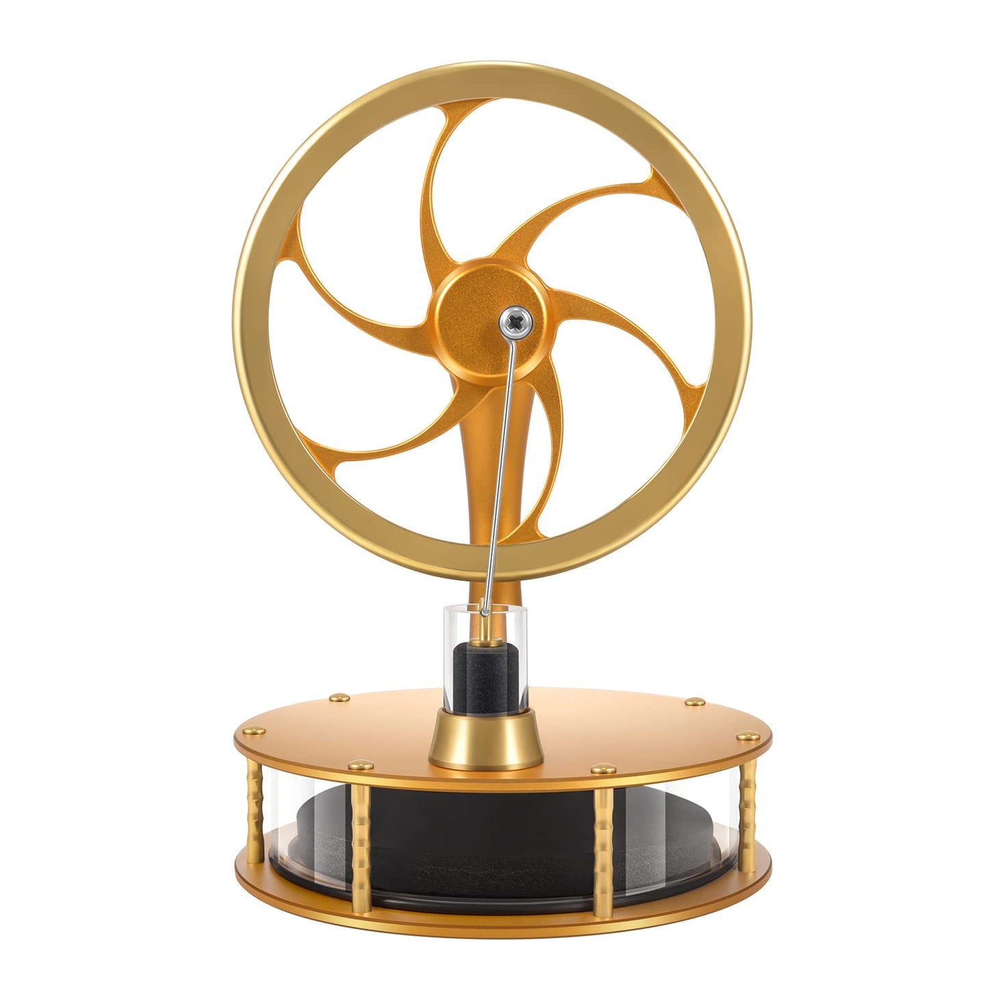 PFCKE HZZ92 Upgrade Low Temperature Stirling Engine Kit Steam Heat Educational Model Classroom Teaching Stirling Engine mature-themed Desktop Educational Toys Brass Aluminum Stirling Engine- Gold