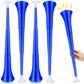 Sosation 4 Pieces Collapsible Stadium Horn 24 Inch Vuvuzela Plastic Trumpet Horn Blow Noisemakers For Sporting Events Graduation Games School Sports Party Supplies Favors Accessories(Blue)