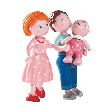 HABA Little Friends Mom Katrin Doll - 4.5" Red Plastic Dollhouse Figure, Model 302007