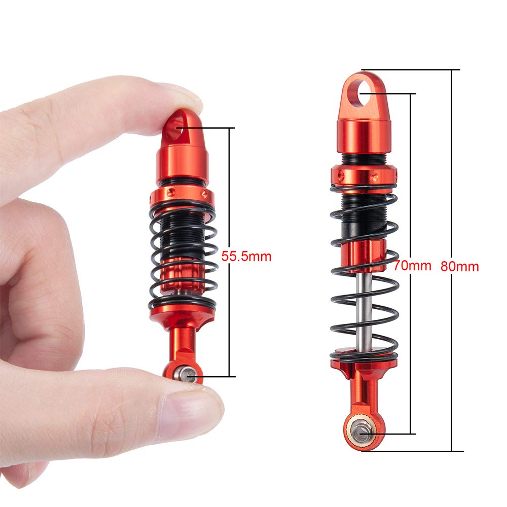 2pcs Cantilever Kit Suspension Shock set For RC Axial scx10-ll 90046 (SCX10 90046-70MM)