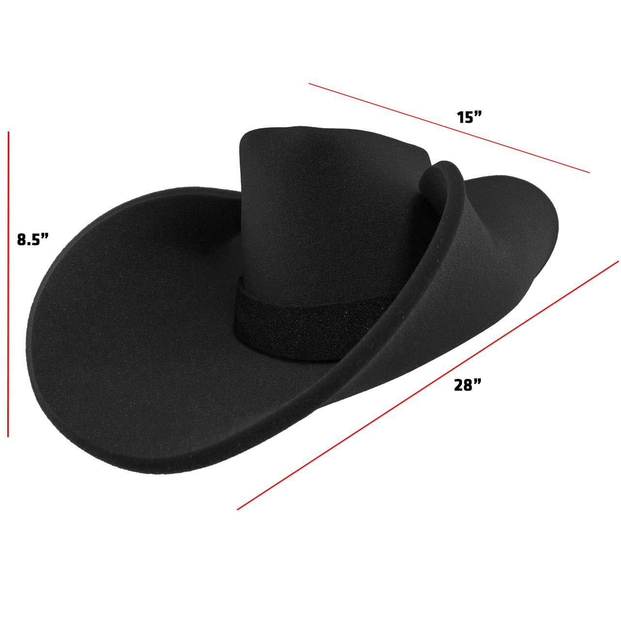 FUNSTITUTION Giant Foam Cowboy Hat - Oversized Cowboy Hat - Silly, Crazy and Funny Hats for Adults and Kids - Huge Cowboy Hat -