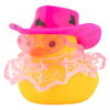 wonuu Rubber Duck Car Ornaments Duck Car Dashboard Decorations for Cute Car Accessories with Dress Heart Shape Sunglasses, Pink&