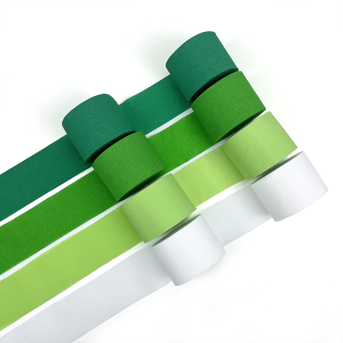 Green Crepe Paper Streamers 8 Rolls 656 ft Crepe Paper Decorations for Birthday Party, Baby Shower or Reunion (Green Gradient)