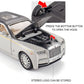 Alloy Collectible Rolls-Royce Phantom Model Toy Car, 1/32 Scale Diecast Car Model Pull Back Vehicles Phantom Toy with Sound & Li