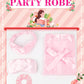 Kid Girls Spa Costume Party Set with Eyemask Hairband Hair Ring  Silky Plain Kimono Robes for Wedding Flower Robe (Pink  Tag 4)