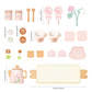 Smartwo Wooden Tea Set for Little Girls, Pretend Play Tea Party Set Toy with 27 PCS Play Kitchen Accessories, Princess Tea Set T